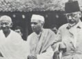 Maulana Abul Kalam Azad with Mahatma Gandhi and Pt. Jawahar Lal Nehru